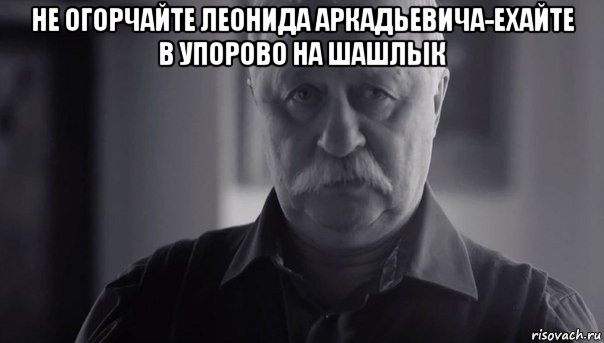 не огорчайте леонида аркадьевича-ехайте в упорово на шашлык , Мем Не огорчай Леонида Аркадьевича