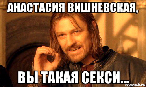 анастасия вишневская, вы такая секси..., Мем Нельзя просто так взять и (Боромир мем)