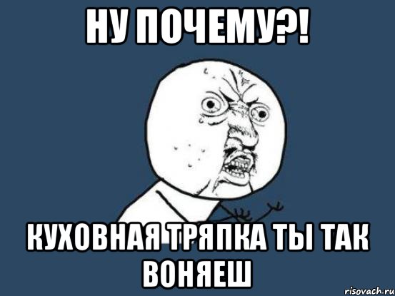 Ну почему?! Куховная тряпка ты так воняеш, Мем Ну почему