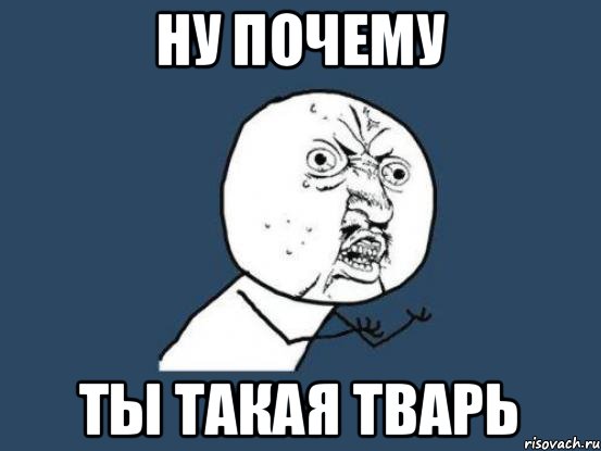 ну почему ты такая тварь, Мем Ну почему