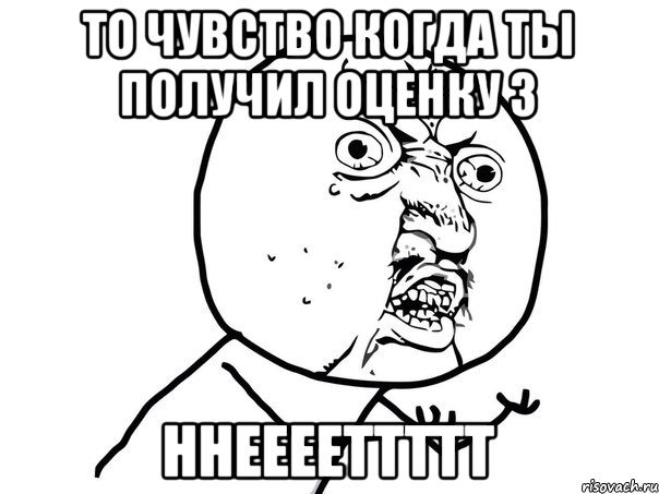 То чувство когда ты получил оценку 3 ннееееттттт, Мем Ну почему (белый фон)