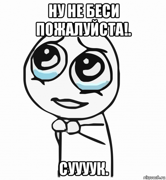 ну не беси пожалуйста!. суууук., Мем  ну пожалуйста (please)