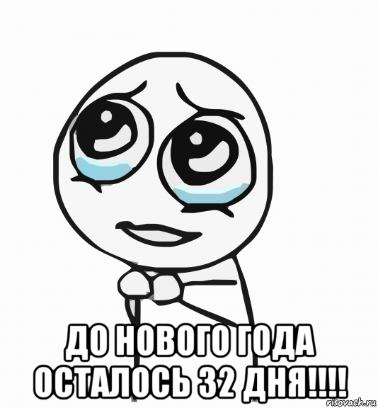  до нового года осталось 32 дня!!!!, Мем  ну пожалуйста (please)