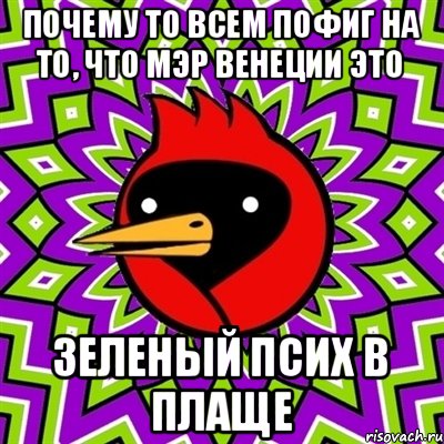 Почему то всем пофиг на то, что мэр Венеции это Зеленый псих в плаще, Мем Омская птица