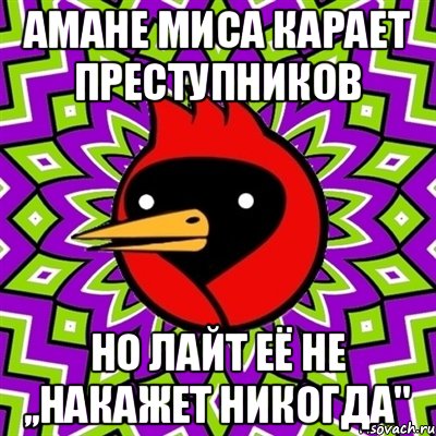 Амане миса карает преступников но лайт её не ,,накажет никогда'', Мем Омская птица