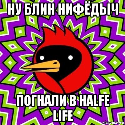 ну блин нифёдыч погнали в halfe life, Мем Омская птица