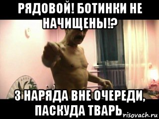 Рядовой! Ботинки не начищены!? 3 Наряда вне очереди, ПАСКУДА ТВАРЬ., Мем Паскуда тварь