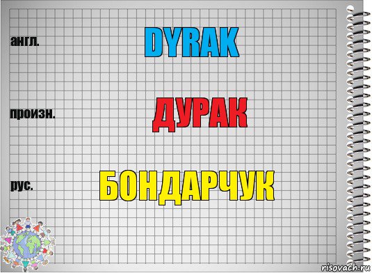 dyrak дурак бондарчук, Комикс  Перевод с английского