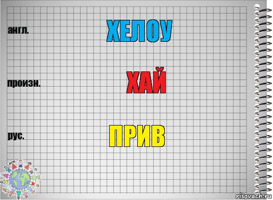 ХЕЛОУ ХАЙ ПРИВ, Комикс  Перевод с английского