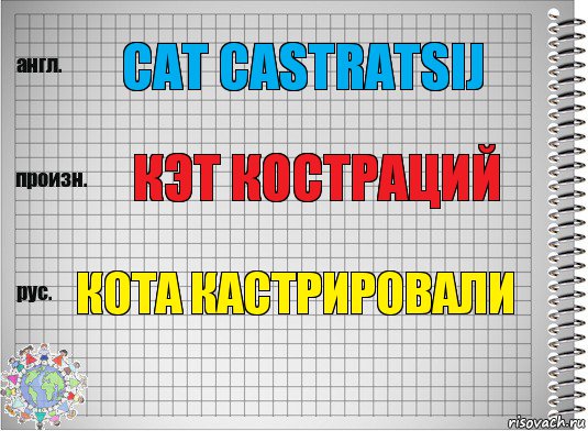 Cat castratsij кэт костраций кота кастрировали, Комикс  Перевод с английского