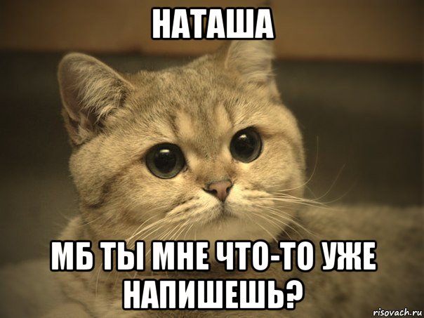 наташа мб ты мне что-то уже напишешь?