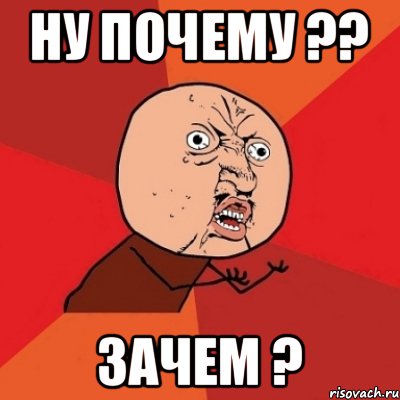 Ну почему ?? Зачем ?, Мем Почему