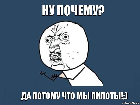 Ну почему? Да потому что мы пилоты!;), Мем  почему мем