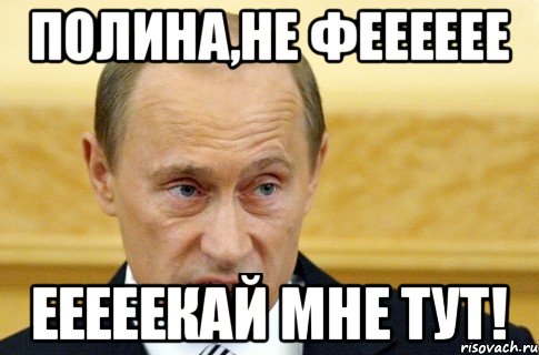 Полина,не фееееее ееееекай мне тут!, Мем путин