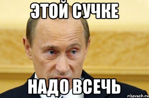 этой сучке надо всечь, Мем путин