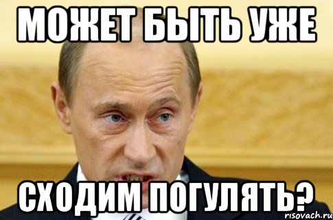 может быть уже сходим погулять?, Мем путин