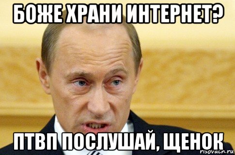 боже храни интернет? птвп послушай, щенок, Мем путин