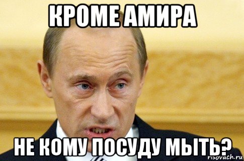 кроме амира не кому посуду мыть?, Мем путин