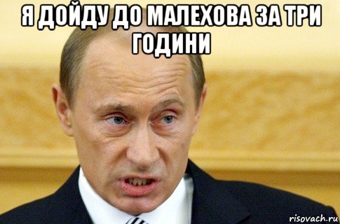 я дойду до малехова за три години , Мем путин