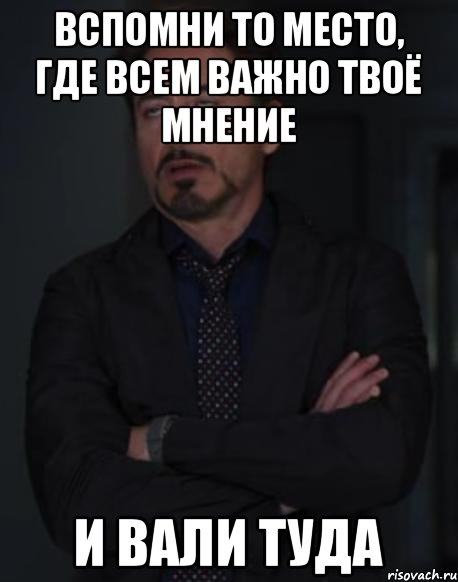 Вспомни то место, где всем важно твоё мнение И вали туда, Мем твое выражение лица