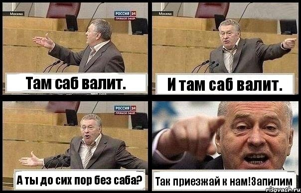 Там саб валит. И там саб валит. А ты до сих пор без саба? Так приезжай к нам!Запилим, Комикс с Жириновским