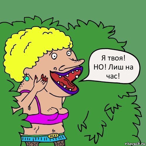 Я твоя!
НО! Лиш на
час!