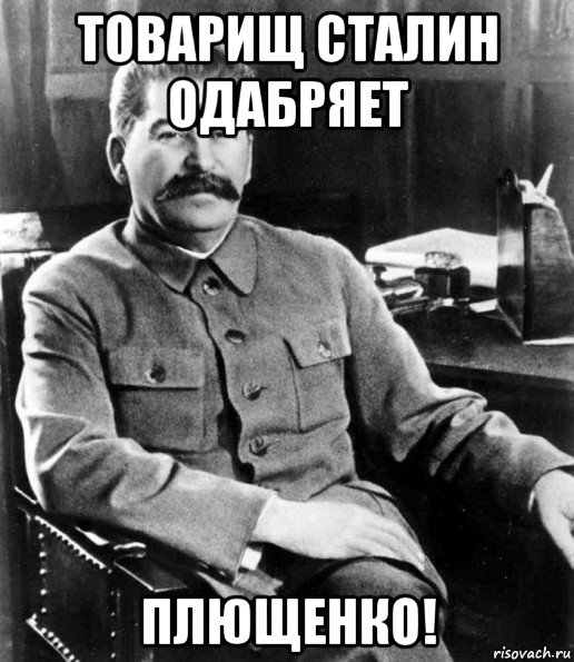 товарищ сталин одабряет плющенко!, Мем  иосиф сталин