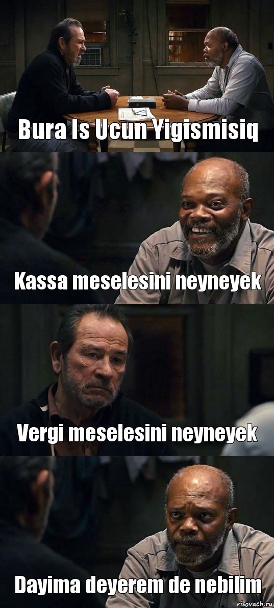 Bura Is Ucun Yigismisiq Kassa meselesini neyneyek Vergi meselesini neyneyek Dayima deyerem de nebilim, Комикс The Sunset Limited