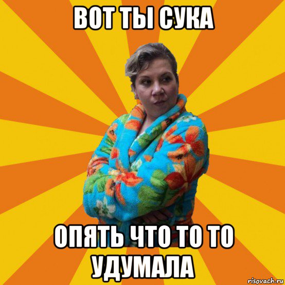 вот ты сука опять что то то удумала, Мем Типичная мама