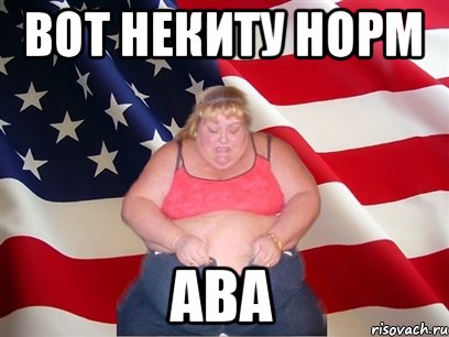 Вот некиту норм ава, Мем Толстая американка