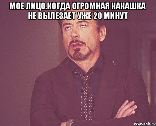 Мое лицо.когда огромная какашка не вылезает уже 20 минут , Мем твое выражение лица