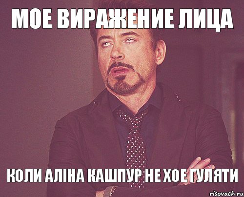 Мое виражение лица коли аліна кашпур не хое гуляти, Мем твое выражение лица