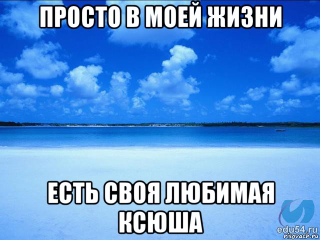 просто в моей жизни есть своя любимая ксюша, Мем у каждой Ксюши должен быть свой 