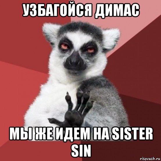 узбагойся димас мы же идем на sister sin, Мем Узбагойзя