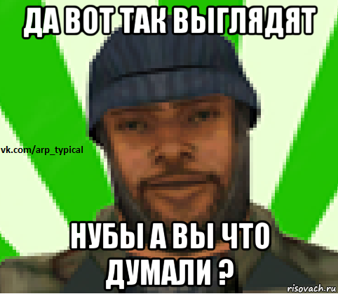 да вот так выглядят нубы а вы что думали ?, Мем Vkcomarptypical