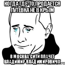 Когда где-то продается путевка не в Крым В Москва Сити плачет Владимир Владимирович((