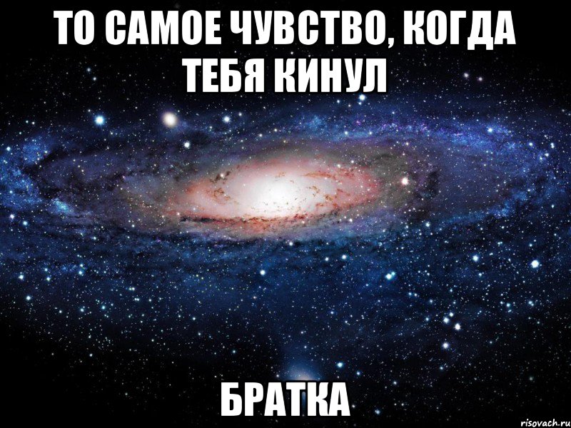 ТО САМОЕ ЧУВСТВО, КОГДА ТЕБЯ КИНУЛ БРАТКА, Мем Вселенная