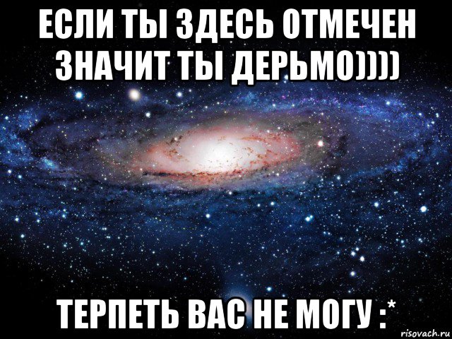 если ты здесь отмечен значит ты дерьмо)))) терпеть вас не могу :*, Мем Вселенная