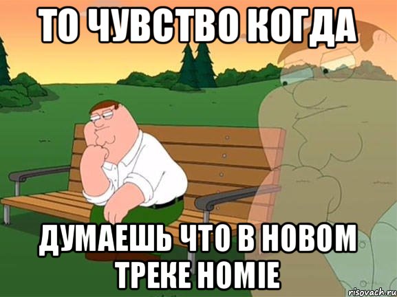 то чувство когда думаешь что в новом треке HOMIE, Мем Задумчивый Гриффин