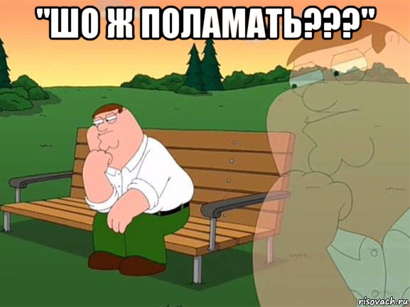 "шо ж поламать???" , Мем Задумчивый Гриффин