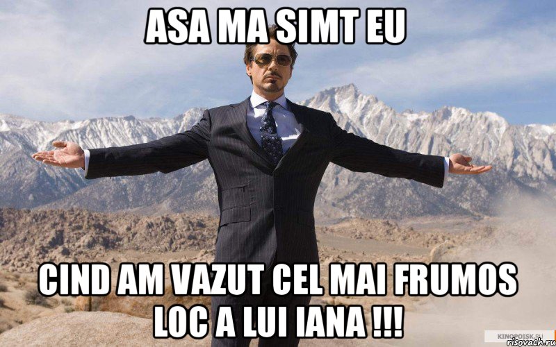 Asa ma simt eu cind am vazut cel mai frumos loc a lui Iana !!!, Мем железный человек