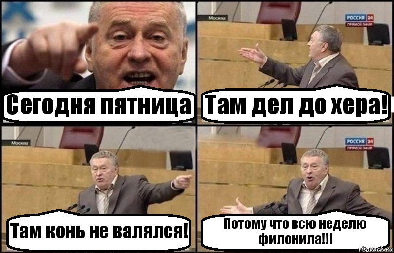 Сегодня пятница Там дел до хера! Там конь не валялся! Потому что всю неделю филонила!!!, Комикс Жириновский