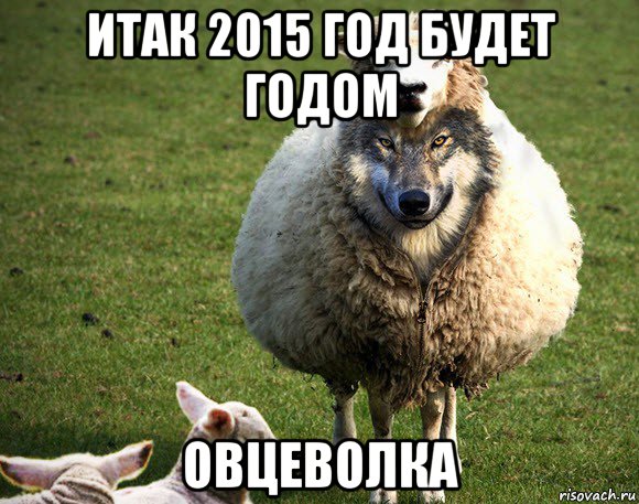 итак 2015 год будет годом овцеволка, Мем Злая Овца