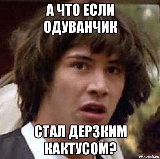 а что если одуванчик стал дерзким кактусом?, Мем А что если (Киану Ривз)