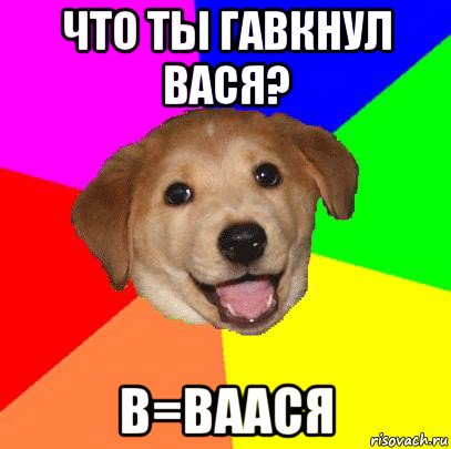 что ты гавкнул вася? в=ваася, Мем Advice Dog