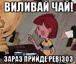 виливай чай! зараз прийде ревізоз