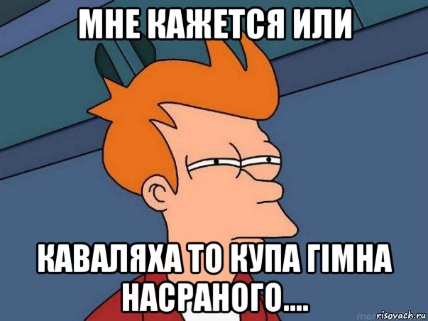 мне кажется или каваляха то купа гімна насраного...., Мем  Фрай (мне кажется или)