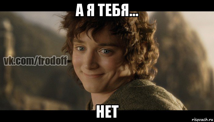 а я тебя... нет, Мем  Фродо