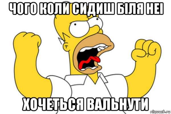 чого коли сидиш біля неі хочеться вальнути, Мем Разъяренный Гомер