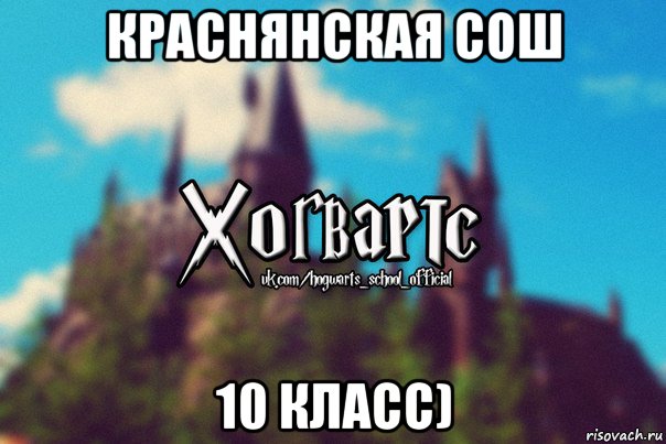 краснянская сош 10 класс), Мем Хогвартс